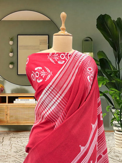 Rann Red Bhujodi Saree