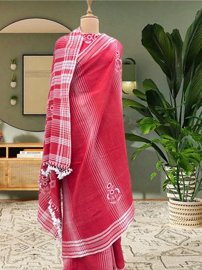 Rann Red Bhujodi Saree