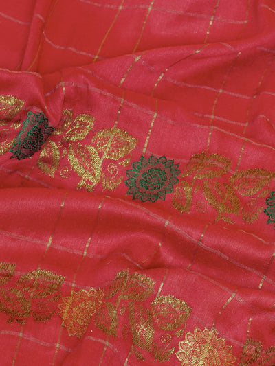 Komolika Red Matka Georgette Saree