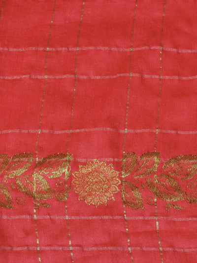 Komolika Red Matka Georgette Saree