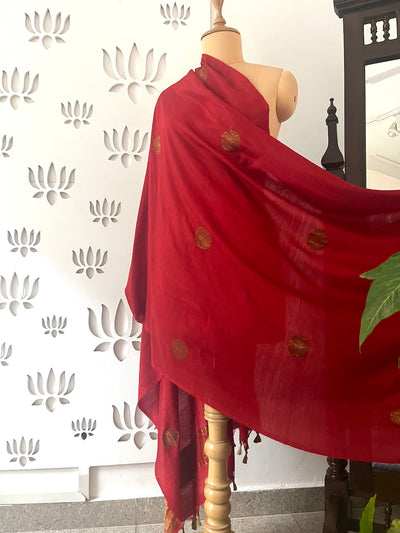 Balucha Red Matka Georgette Dupatta