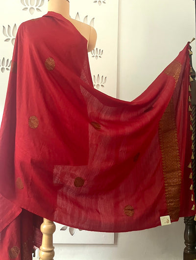 Balucha Red Matka Georgette Dupatta