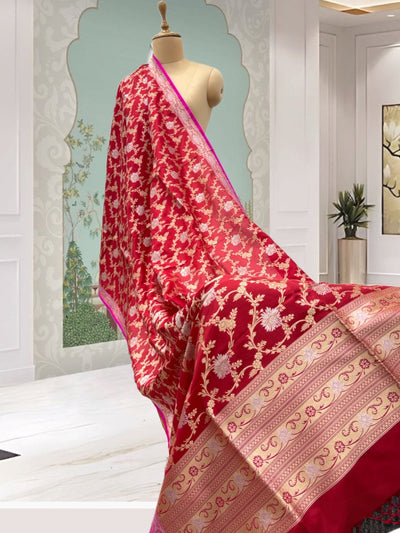 Anandi Red Silk Dupatta