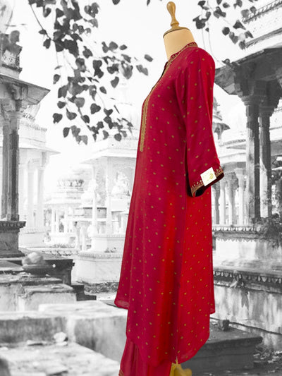 Red Kurta & Pant Set
