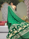 Nandikeshwara Green Silk Dupatta