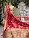 Ambika Red Silk Dupatta