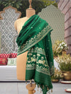 Nandikeshwara Green Silk Dupatta