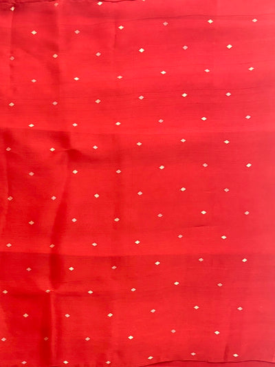 Flame Red Organza Saree