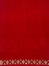 Smeared Vermillion Red Organza Saree
