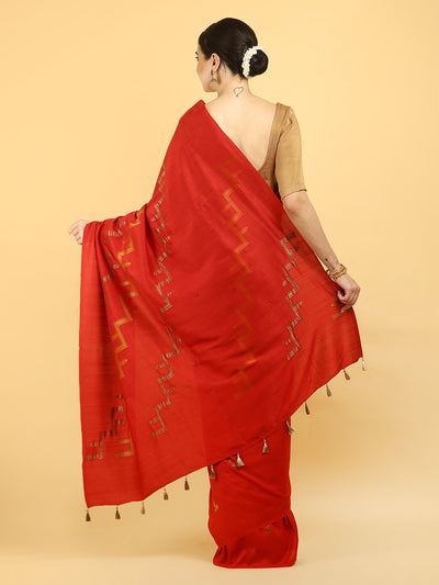 Malawi Red Matka Georgette Sari