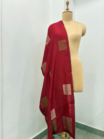 Azar Red Matka Georgette Stole Dupatta