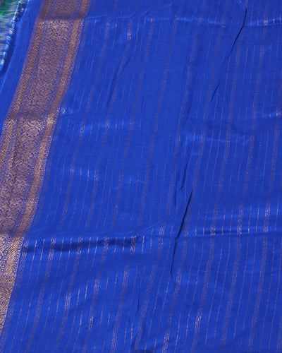 Nadtarangini Blue Silk Saree