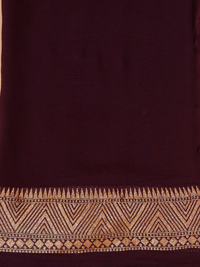 Priyali Rust & Brown Khaddi Georgette Saree