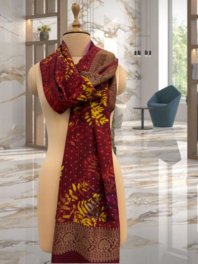 Rust Crepe Georgette Dupatta