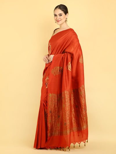 Arzoo Rust Matka Georgette Saree