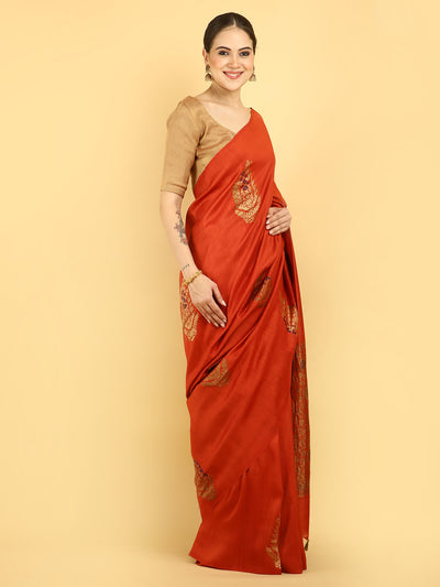 Arzoo Rust Matka Georgette Saree