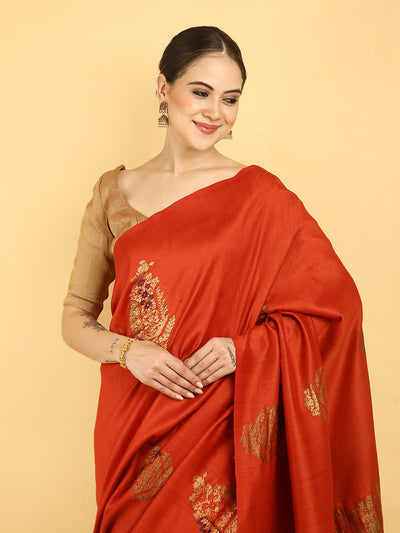 Arzoo Rust Matka Georgette Saree