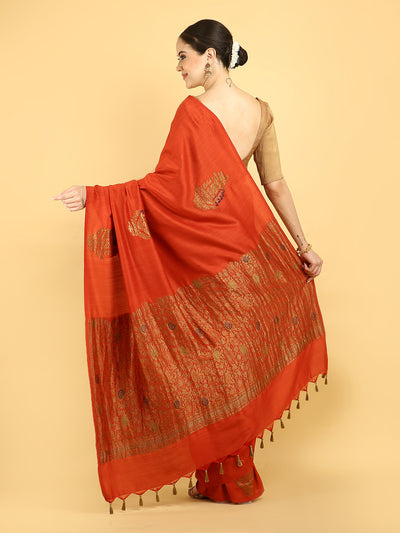 Arzoo Rust Matka Georgette Saree