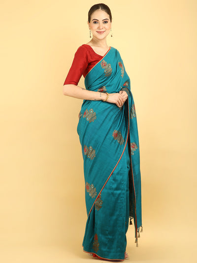 Samaira Sea Green Matka Georgette Sari