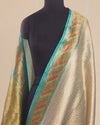 Bathsheba Sea Green Silk Tissue Saree