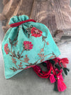 Secret Pond Sea Green Cotton Potli