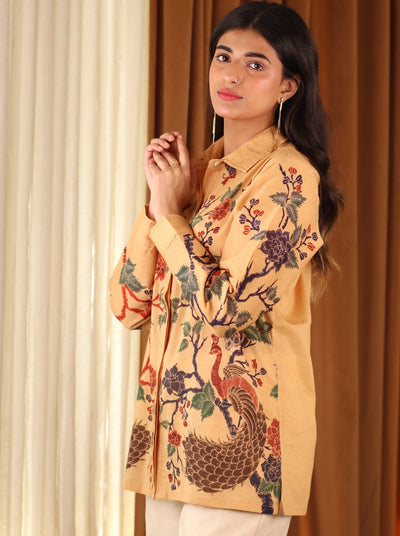 Beige Wilderness Cotton Shirt