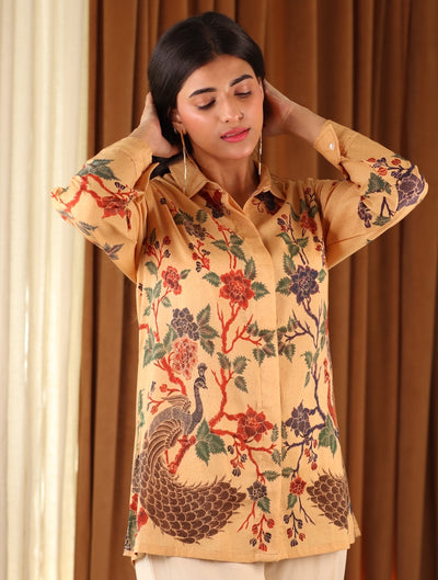 Beige Wilderness Cotton Shirt