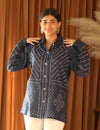 Blue Bandhani Cotton Shirt