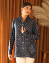 Blue Bandhani Cotton Shirt