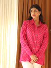 Pink Bandhani Cotton Shirt