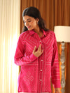 Pink Bandhani Cotton Shirt