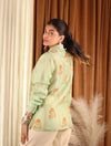 Sea Green Floral Cotton Shirt