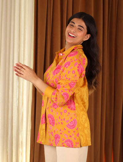 Sunshine Yellow Cotton Shirt