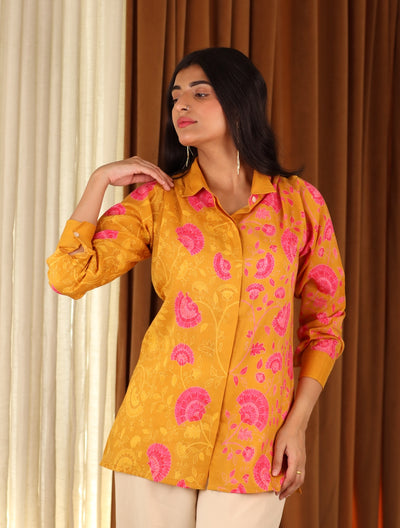 Sunshine Yellow Cotton Shirt