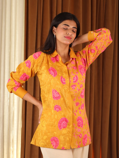 Sunshine Yellow Cotton Shirt