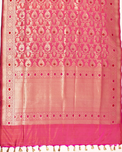 Lalita Pink Cross colour Silk Saree