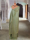 Caspian Sea Green Silk Saree