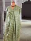 Caspian Sea Green Silk Saree