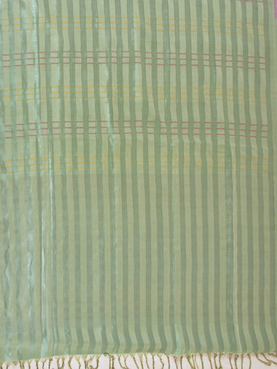 Caspian Sea Green Silk Saree