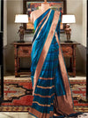 Casablanca Blue Tanchoi Silk Saree