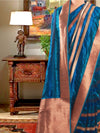 Casablanca Blue Tanchoi Silk Saree