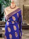 Amrapali Neelam Blue Soft Silk Saree