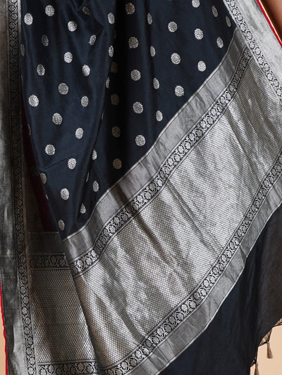 Zara Black Soft Silk Saree