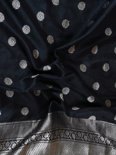 Zara Black Soft Silk Saree