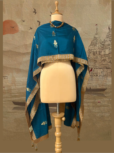 Praveena Blue Kadhuwa Booti Silk Dupatta