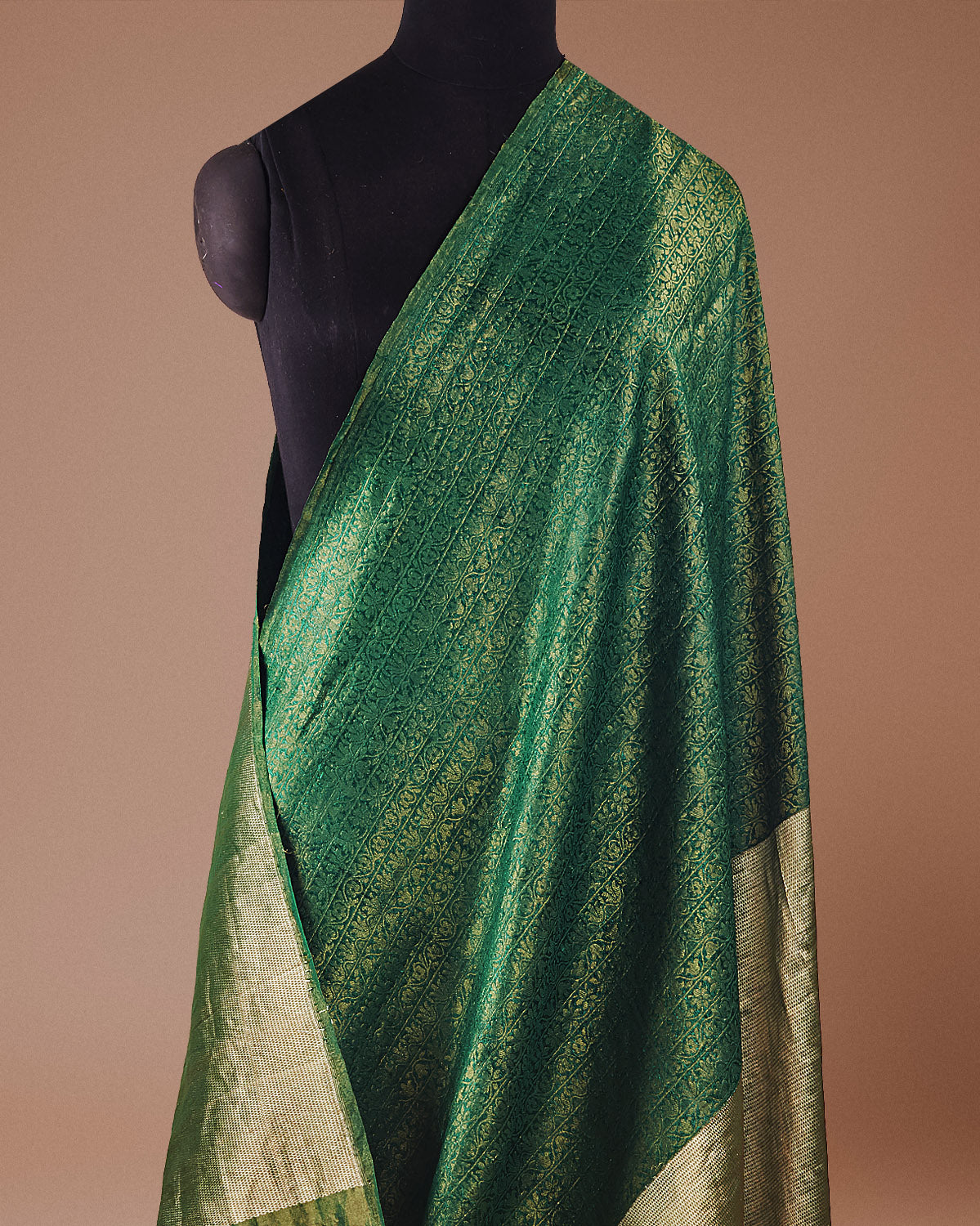 A La Mode Green Matka Katan Saree