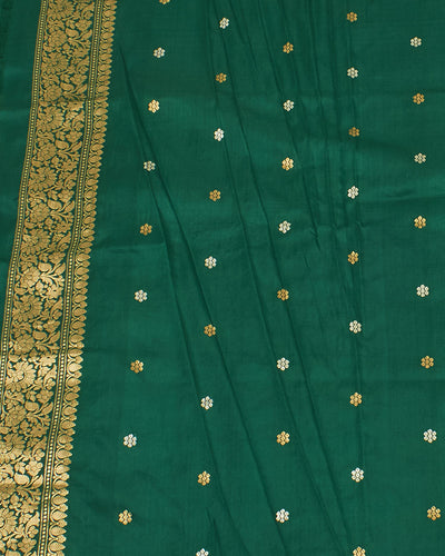 A La Mode Green Matka Katan Saree