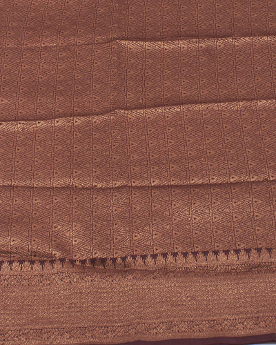 Vamika Brown Brocade Silk Saree