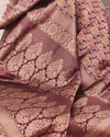 Travancore Coffee Wine Katan Silk Saree