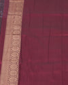 Travancore Coffee Wine Katan Silk Saree